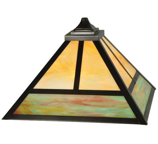 Meyda Lighting T Mission 19"W x 12"H Multi-Colored Shade Glass