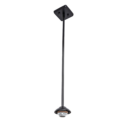 Meyda Lighting "T" Mission 246798 9" Craftsman Brown Mini Pendant Light With Beige Iridescent Shade Glass