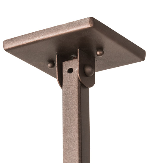 Meyda Lighting "T Mission" 29" 2-Light Mahogany Bronze Ceiling Island Pendant Light With Creme Carrare Idaight Shade Glass