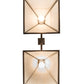 Meyda Lighting "T Mission" 29" 2-Light Mahogany Bronze Ceiling Island Pendant Light With Creme Carrare Idaight Shade Glass