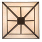 Meyda Lighting "T Mission" 34" 8-Light Mahogany Bronze Semi-flush Mount Light With Beige Shade
