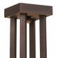 Meyda Lighting "T Mission" 34" 8-Light Mahogany Bronze Semi-flush Mount Light With Beige Shade