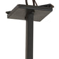 Meyda Lighting T Mission 35" 6-Light Timeless Bronze Pendant Light With Beige Botticino Idalight Shade Glass