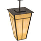 Meyda Lighting T Mission 35" 6-Light Timeless Bronze Pendant Light With Beige Botticino Idalight Shade Glass