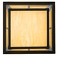 Meyda Lighting T Mission 35" 6-Light Timeless Bronze Pendant Light With Beige Botticino Idalight Shade Glass