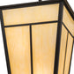 Meyda Lighting T Mission 35" 6-Light Timeless Bronze Pendant Light With Beige Botticino Idalight Shade Glass