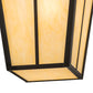 Meyda Lighting T Mission 35" 6-Light Timeless Bronze Pendant Light With Beige Botticino Idalight Shade Glass