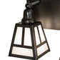 Meyda Lighting "T" Mission 36" 4-Light Craftsman Brown Vanity Light With White Shade Glass