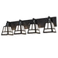 Meyda Lighting "T" Mission 36" 4-Light Craftsman Brown Vanity Light With White Shade Glass