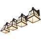 Meyda Lighting "T Mission" 36" 4-Light Solar Black Vanity Bar Light With Beige Sahara Taupe Idalight Shade