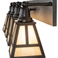 Meyda Lighting "T Mission" 36" 4-Light Solar Black Vanity Bar Light With Beige Sahara Taupe Idalight Shade