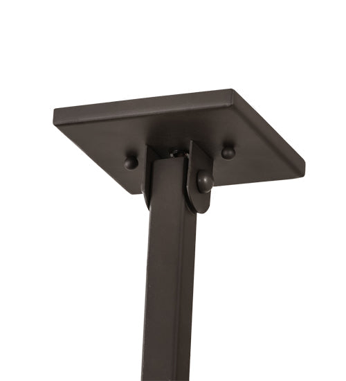 Meyda Lighting "T" Mission 40" 3-Light Oil Rubbed Bronze Island Pendant Light With Amber Mica Shade Glass