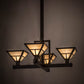 Meyda Lighting "T Mission" 42" 4-Light Timeless Bronze Inverted Pendant Light With Beige Sahara Taupe Idalight Shade Glass