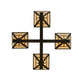 Meyda Lighting "T Mission" 42" 4-Light Timeless Bronze Inverted Pendant Light With Beige Sahara Taupe Idalight Shade Glass