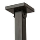 Meyda Lighting "T Mission" 42" 4-Light Timeless Bronze Inverted Pendant Light With Beige Sahara Taupe Idalight Shade Glass