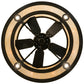 Meyda Lighting "T Mission" 45" 8-Light Oil Rubbed Bronze Chandelier With Sahara Taupe Idalight Shade Glass and Fan
