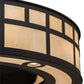 Meyda Lighting "T Mission" 45" 8-Light Oil Rubbed Bronze Chandelier With Sahara Taupe Idalight Shade Glass and Fan