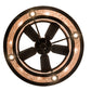 Meyda Lighting "T Mission" 45" 8-Light Timeless Bronze Chandelier With Silver Mica Shade Glass and Fan