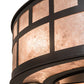 Meyda Lighting "T Mission" 45" 8-Light Timeless Bronze Chandelier With Silver Mica Shade Glass and Fan