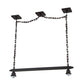 Meyda Lighting T Mission 46" 2-Light Oil Rubbed Bronze Island Pendant Light With Beige Art & Root Beer Shade Glass