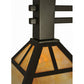 Meyda Lighting T Mission 48" 3-Light Timeless Bronze Island Pendant Light With Beige Art Shade Glass