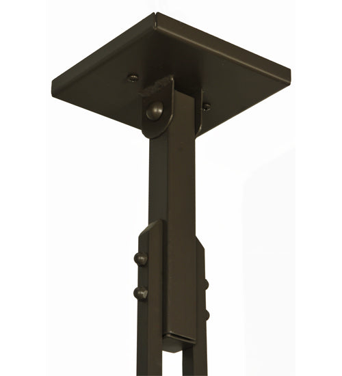 Meyda Lighting T Mission 48" 3-Light Timeless Bronze Island Pendant Light With Beige Art Shade Glass