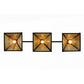 Meyda Lighting T Mission 48" 3-Light Timeless Bronze Island Pendant Light With Beige Art Shade Glass