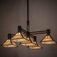 Meyda Lighting "T Mission" 48" 5-Light Timeless Bronze Island Pendant Light With Beige Sahara Taupe Idalight Shade Glass