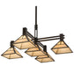 Meyda Lighting "T Mission" 48" 5-Light Timeless Bronze Island Pendant Light With Beige Sahara Taupe Idalight Shade Glass