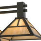 Meyda Lighting "T Mission" 48" 5-Light Timeless Bronze Island Pendant Light With Beige Sahara Taupe Idalight Shade Glass