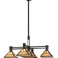 Meyda Lighting "T Mission" 48" 5-Light Timeless Bronze Island Pendant Light With Beige Sahara Taupe Idalight Shade Glass
