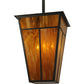 Meyda Lighting T Mission 51" 6-Light Timeless Bronze Lantern Pendant Light With Honey Art Shade Glass