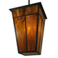 Meyda Lighting T Mission 51" 6-Light Timeless Bronze Lantern Pendant Light With Honey Art Shade Glass