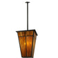 Meyda Lighting T Mission 51" 6-Light Timeless Bronze Lantern Pendant Light With Honey Art Shade Glass