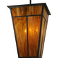 Meyda Lighting T Mission 51" 6-Light Timeless Bronze Lantern Pendant Light With Honey Art Shade Glass