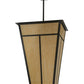Meyda Lighting T Mission 51" 6-Light Timeless Bronze Pendant Light With Tawnyrock Idalight Shade Glass