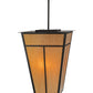 Meyda Lighting T Mission 51" 6-Light Timeless Bronze Pendant Light With Tawnyrock Idalight Shade Glass