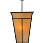 Meyda Lighting T Mission 51" 6-Light Timeless Bronze Pendant Light With Tawnyrock Idalight Shade Glass