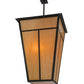 Meyda Lighting T Mission 51" 6-Light Timeless Bronze Pendant Light With Tawnyrock Idalight Shade Glass