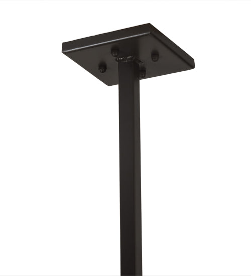 Meyda Lighting T Mission 51" 6-Light Timeless Bronze Pendant Light With Tawnyrock Idalight Shade Glass
