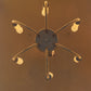 Meyda Lighting T Mission 51" 6-Light Timeless Bronze Pendant Light With Tawnyrock Idalight Shade Glass