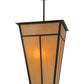 Meyda Lighting T Mission 51" 6-Light Timeless Bronze Pendant Light With Tawnyrock Idalight Shade Glass