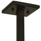 Meyda Lighting T Mission 51" 6-Light Timeless Bronze Pendant Light With Travertine Idalight Shade Glass