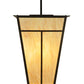 Meyda Lighting T Mission 51" 6-Light Timeless Bronze Pendant Light With Travertine Idalight Shade Glass