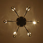 Meyda Lighting T Mission 51" 6-Light Timeless Bronze Pendant Light With Travertine Idalight Shade Glass