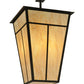 Meyda Lighting T Mission 51" 6-Light Timeless Bronze Pendant Light With Travertine Idalight Shade Glass