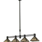 Meyda Lighting T Mission 64" 4-Light Timeless Bronze Island Pendant Light With Beige Sahara Taupe Idalight Shade Glass