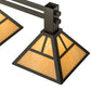 Meyda Lighting T Mission 64" 4-Light Timeless Bronze Island Pendant Light With Beige Sahara Taupe Idalight Shade Glass