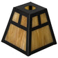 Meyda Lighting "T Mission" 9" Craftsman Brown Frame With Beige Art Shade Glass