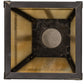 Meyda Lighting "T" Mission 9" Craftsman Brown Frame With Beige Iridescent Shade Glass